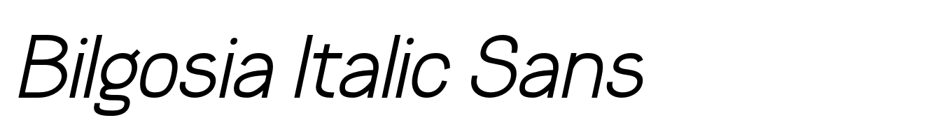 Bilgosia Italic Sans